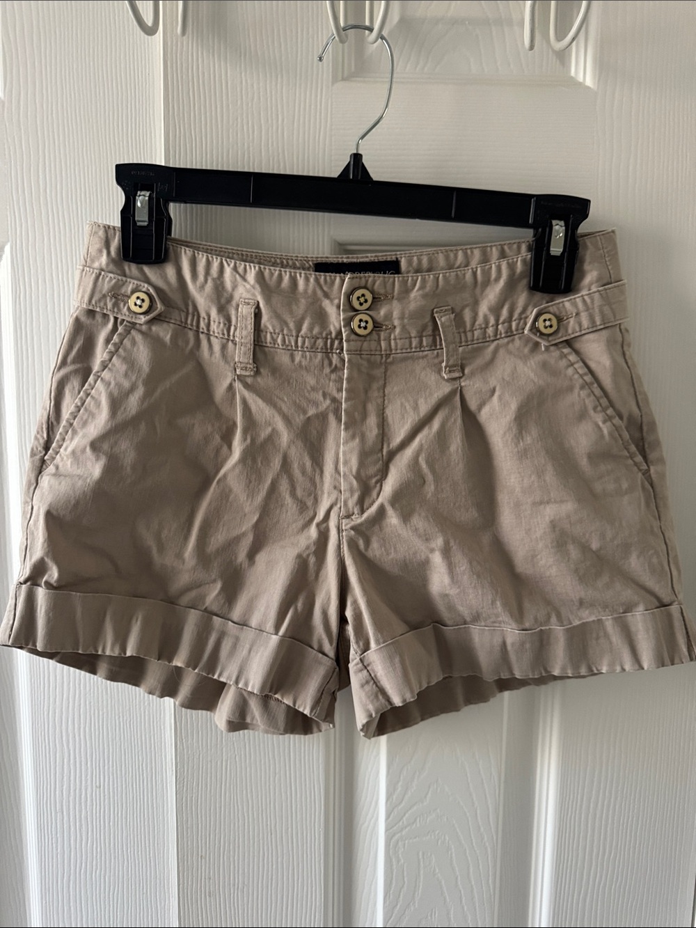 Women's Khaki Roll-Hem Cotton safari Shorts
